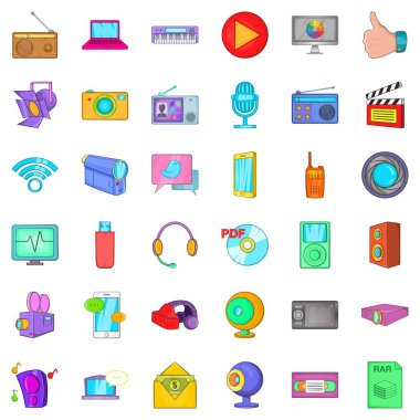 Bilgi alanı simgeler kümesi, karikatür tarzı