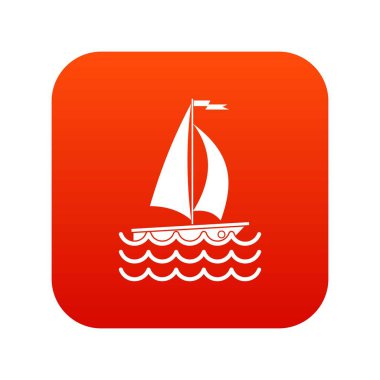 Yat simgesi dijital kırmızı