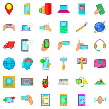 Bağları Icons set, karikatür tarzı