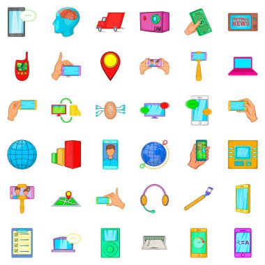 İlişki Icons set, karikatür tarzı