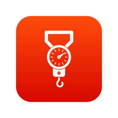 Bahar ölçek simgesi dijital kırmızı