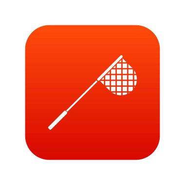 Balık tutma net simgesi dijital kırmızı