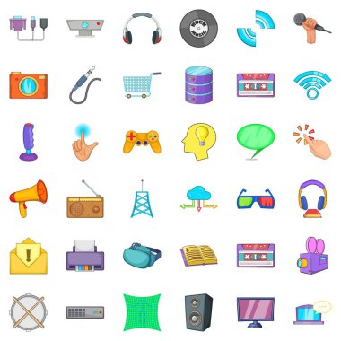 Yumuşak uygulama Icons set, karikatür tarzı