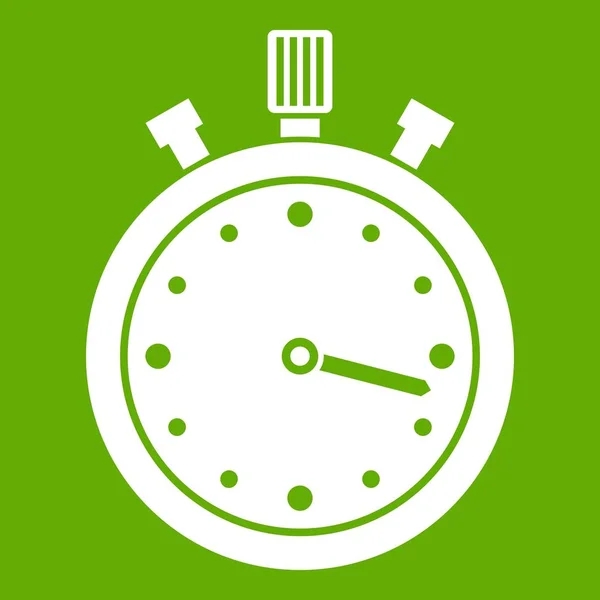 Stopwatch pictogram groen — Stockvector