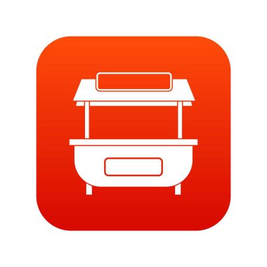 Gölgelik simgesi dijital kırmızı boş sayacı