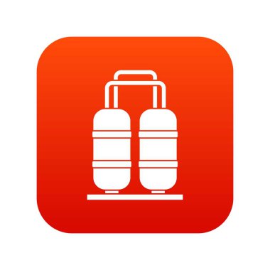 Petrol rafineri tesisi simgesi dijital kırmızı