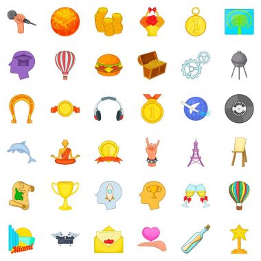 Algı Icons set, karikatür tarzı