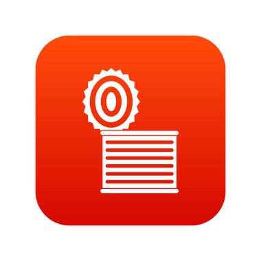 Tincan simgesi dijital kırmızı