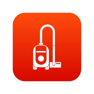 Elektrikli süpürge simgesi dijital kırmızı