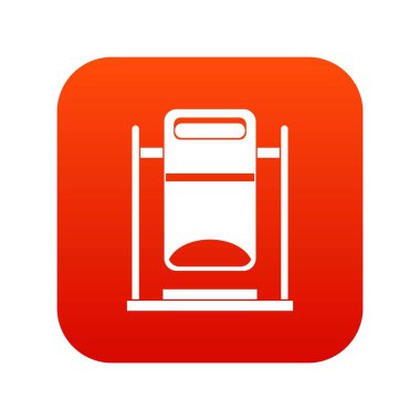 Sallanan çöp tenekesi simgesini dijital kırmızı