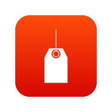 Siyah etiket simge dijital kırmızı