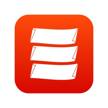 Üç afiş simgesi dijital kırmızı