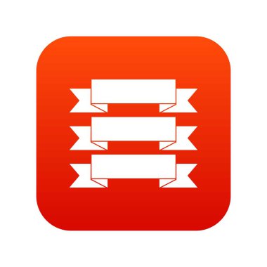 Üç kurdele simgesi dijital kırmızı