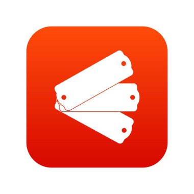 Üç etiketi simgesi dijital kırmızı