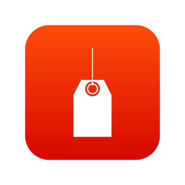 Siyah etiket simge dijital kırmızı