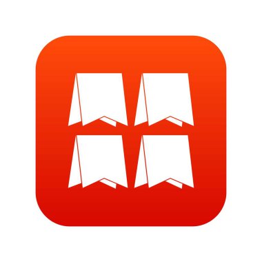 Flamalar simgesi dijital kırmızı