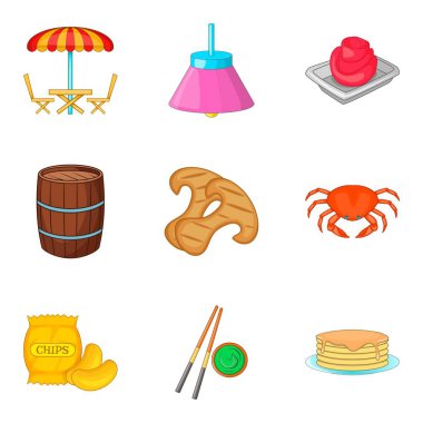 Pub Icons set, karikatür tarzı