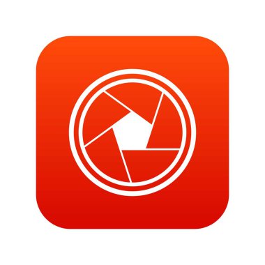 Fotoğraf objektif simgesi dijital kırmızı