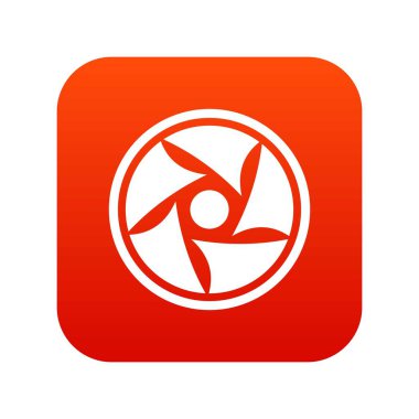 Video mercek simgesi dijital kırmızı