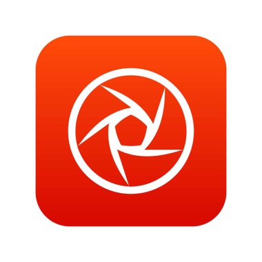 Dijital video objektif simgesi kırmızı