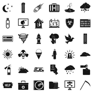 Kökenli Icons set, basit tarzı