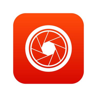 Dijital fotoğraf objektif simgesi kırmızı