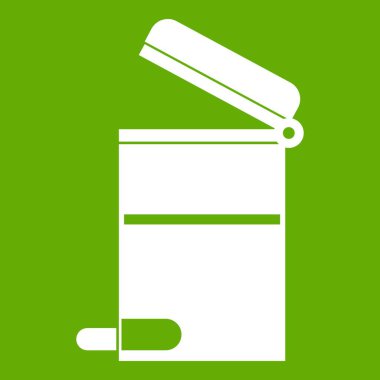 Çelik çöp tenekesi simgesi yeşil