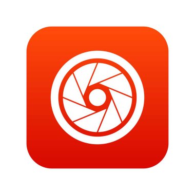 Küçük objektif simge dijital kırmızı