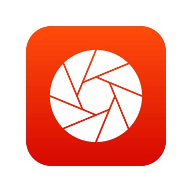 Küçük objektif simgesi dijital kırmızı