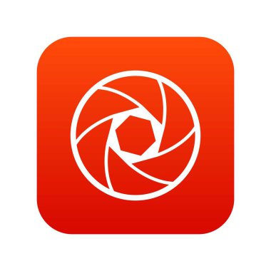 Dijital profesyonel objektif simgesi kırmızı