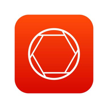 Kapalı objektif simgesi dijital kırmızı