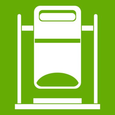 Çöp tenekesi simgesi yeşil sallanan