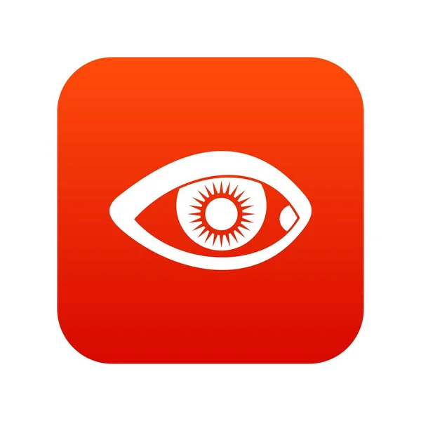 Oční ikonu digitální červená — Stockový vektor