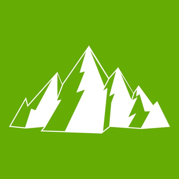 Zöld hegy ikon — Stock Vector