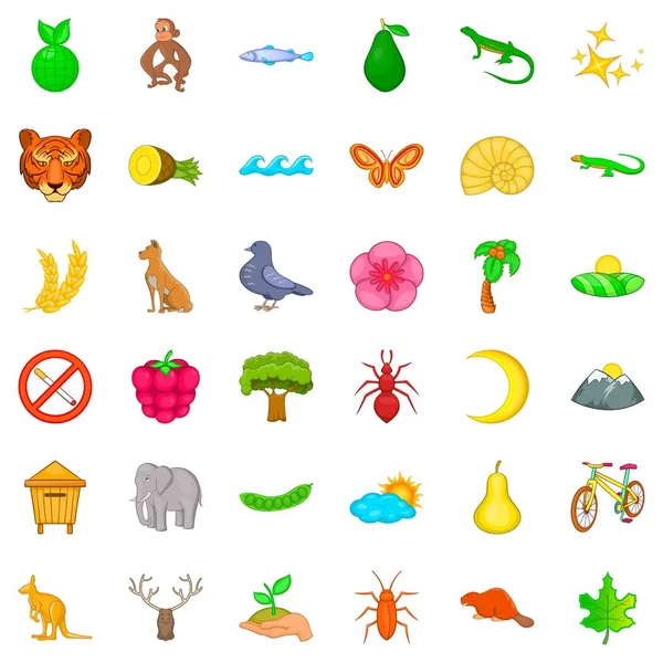 Milli Parkı Icons set, karikatür tarzı