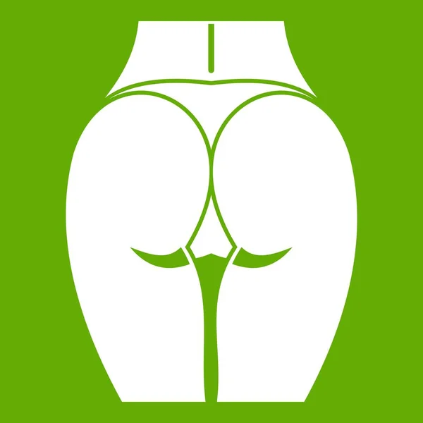 Skinkor av flicka ikonen grön — Stock vektor