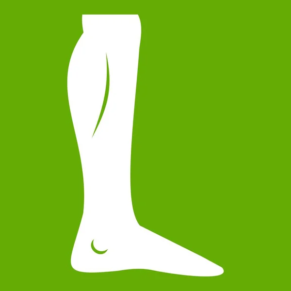 İnsan bacak simgesi yeşil — Stok Vektör