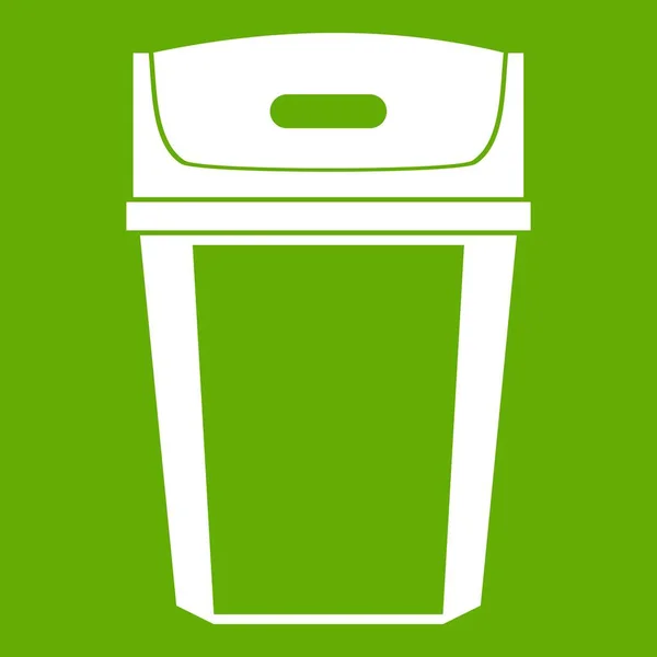 Grande ícone de lixo verde —  Vetores de Stock