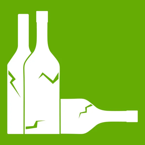 Botellas icono verde — Vector de stock