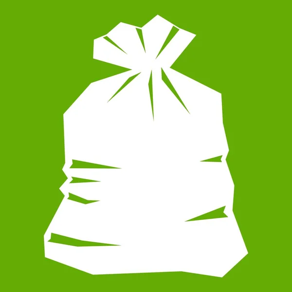 Müllsack-Symbol grün — Stockvektor