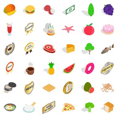 Rejimi Icons set, izometrik stili