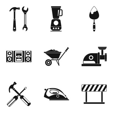 Modernizasyon Icons set, basit tarzı