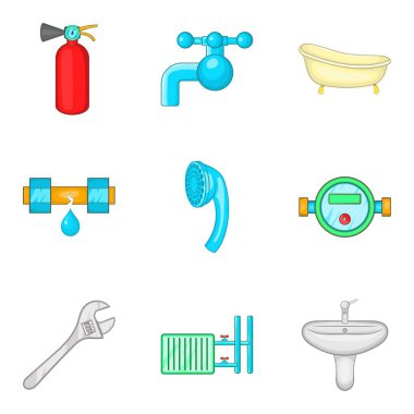 Yükseltme Icons set, karikatür tarzı