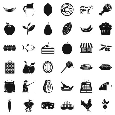 Geçim Icons set, basit tarzı