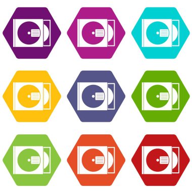 CD kutusu ile disk simgesine renk altı yüzlü ayarla