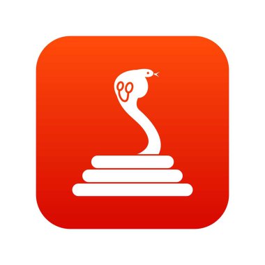 Kobra simgesi dijital kırmızı