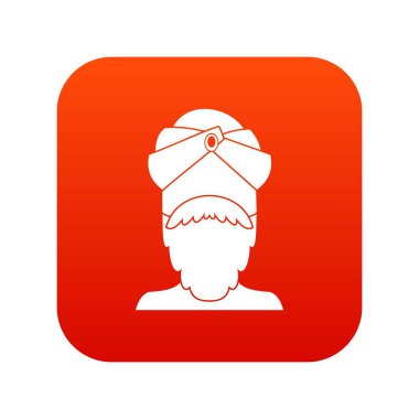 Hintli adam simgesi dijital kırmızı