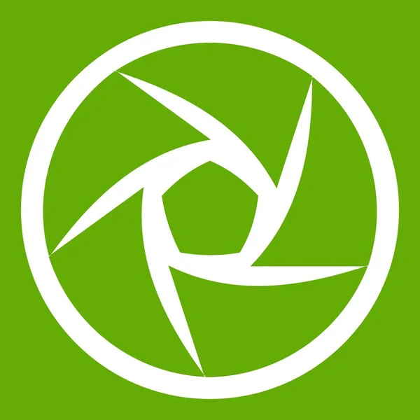 Objektives Symbol grün — Stockvektor