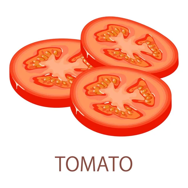 Ikon tomat, gaya isometrik - Stok Vektor