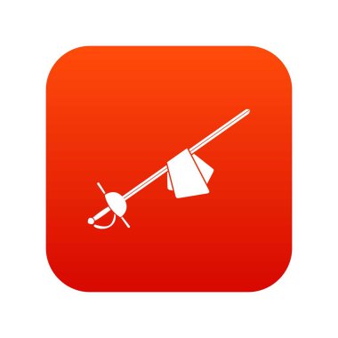 Saber simgesi dijital kırmızı